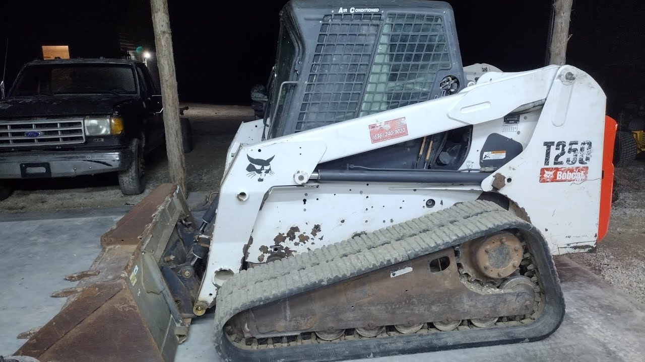 Bobcat T250 diagnosing problems. low power whining noise. not tracking straight.