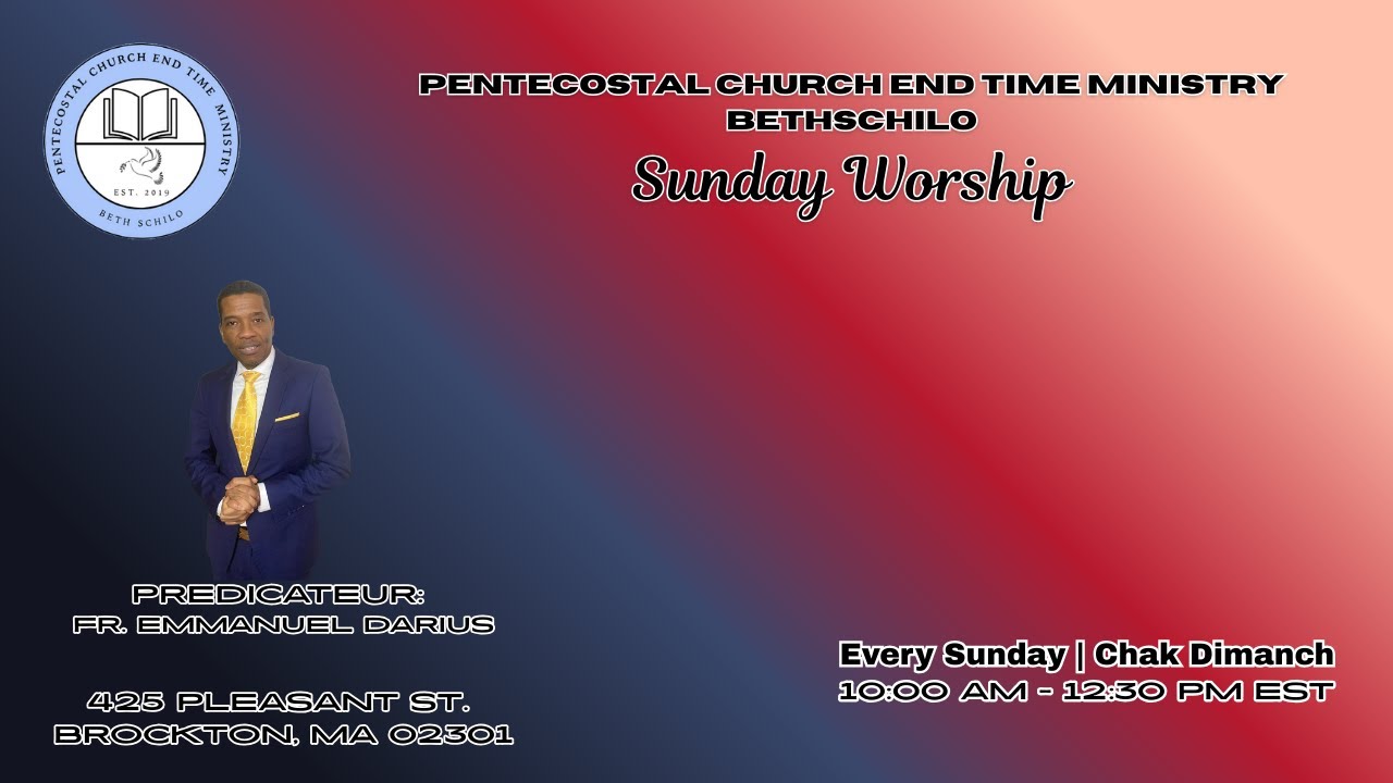 Pentecostal Church End Time Ministry Service Sainte Cène | January 11, 2026