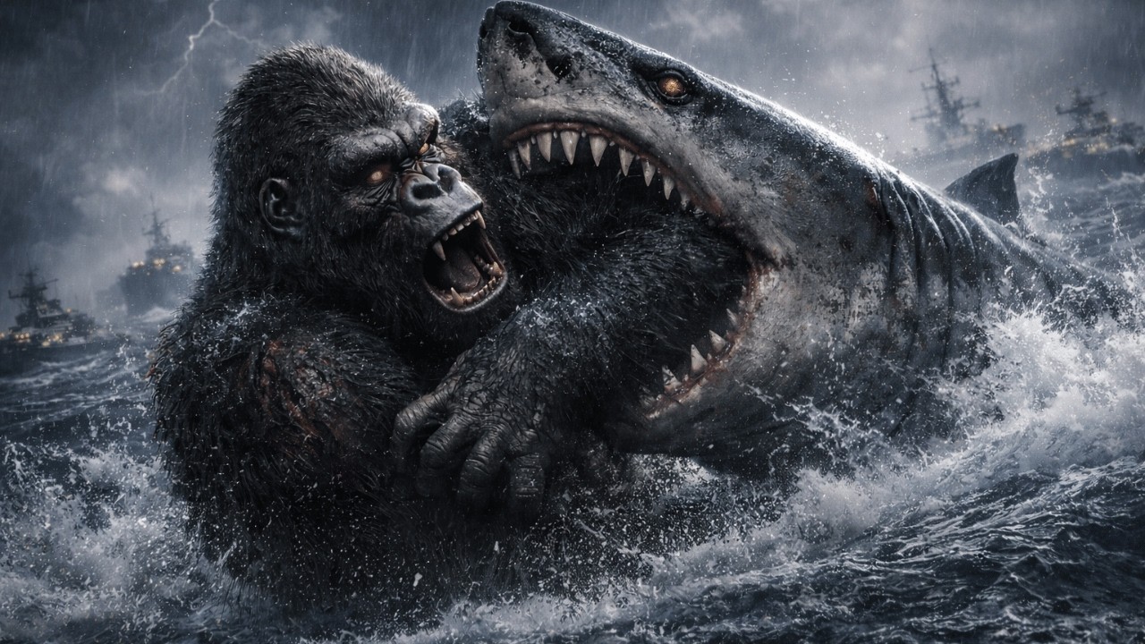 KONG vs MEGALODON – The Ultimate Ocean Battle -  (4K)