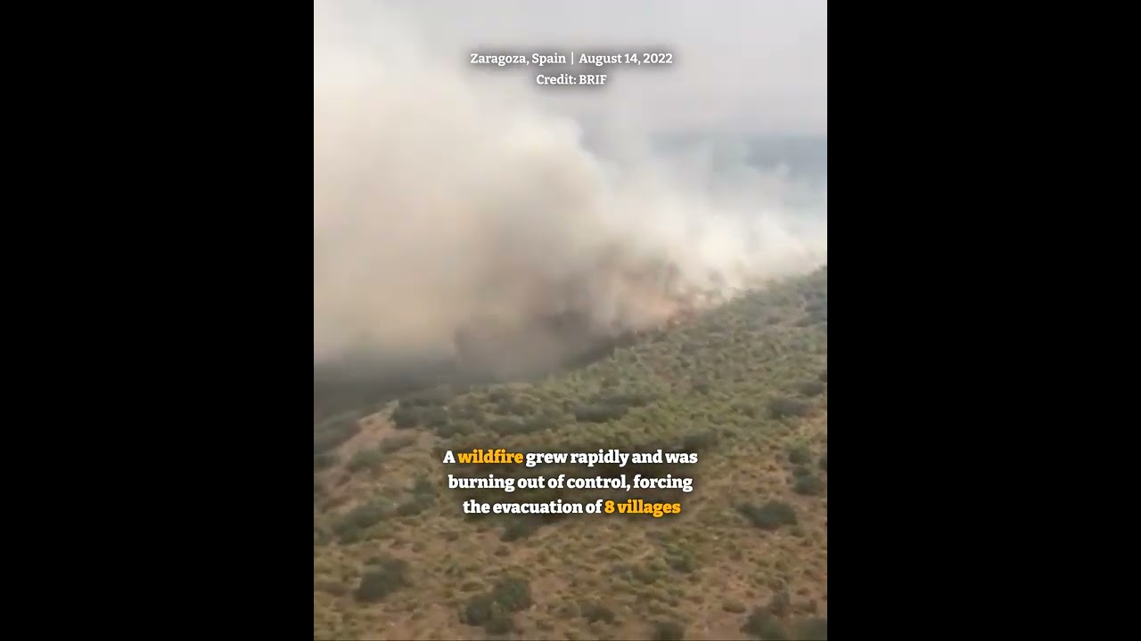 Zaragoza wildfire forces evacuation of 8 village