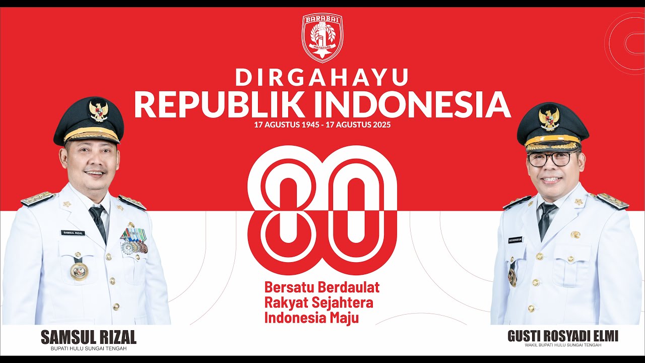 LIVE | UPACARA PERINGATAN DETIK-DETIK PROKLAMASI KABUPATEN HULU SUNGAI TENGAH