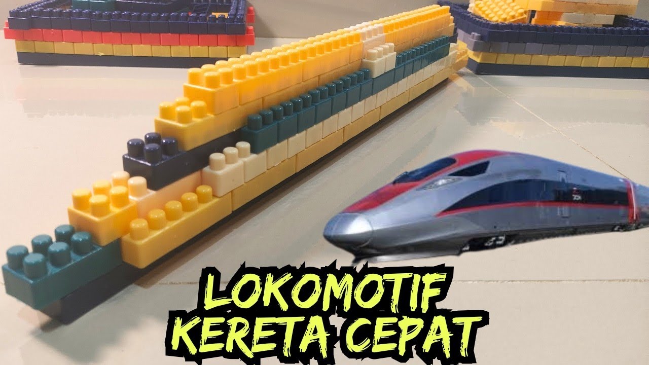 Cara membuat Lego Lokomotif Kereta Cepat/Satisfying DIY lego Train/Building blocks Train #lego