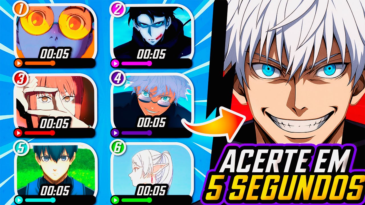 ADIVINHE A ABERTURA DO ANIME EM 5 SEGUNDOS! 🔥 SERÁ QUE VOCÊ CONSEGUE?