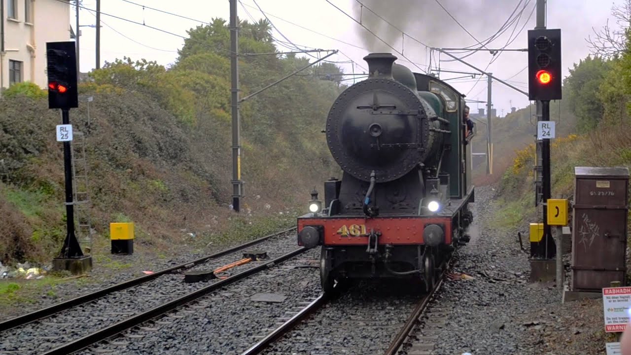 Steam Train arriving in Greystones Station, Co. Wicklow Ireland