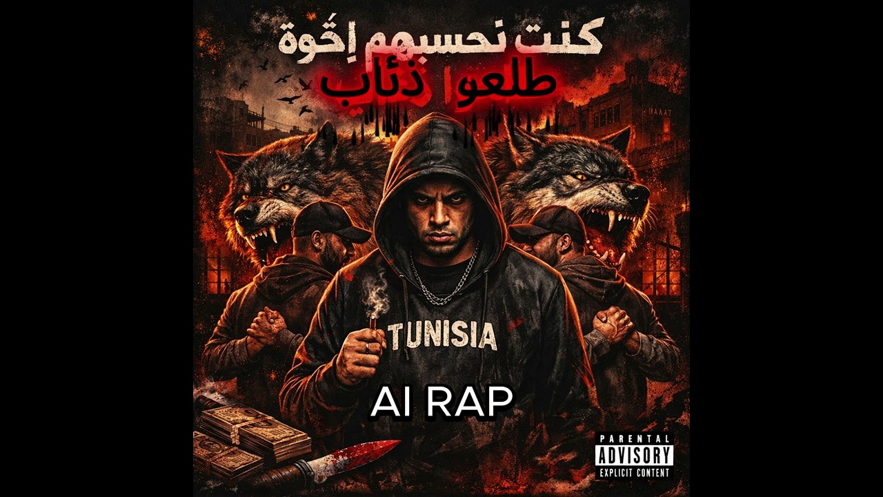 كنت نحسبهم إخوة، طلعو ذئاب RAP AI  🎤 Tunisian Rap – Street Story واقع مرّ يعيشه الشباب في تونس،