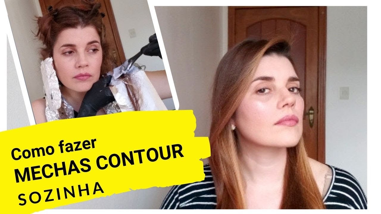 🌟 Como fazer MECHA CONTOUR/ CONTORNO sozinha I HOW TO HIGHLIGHTS CONTOUR TECHNIQUE I  Drica pires