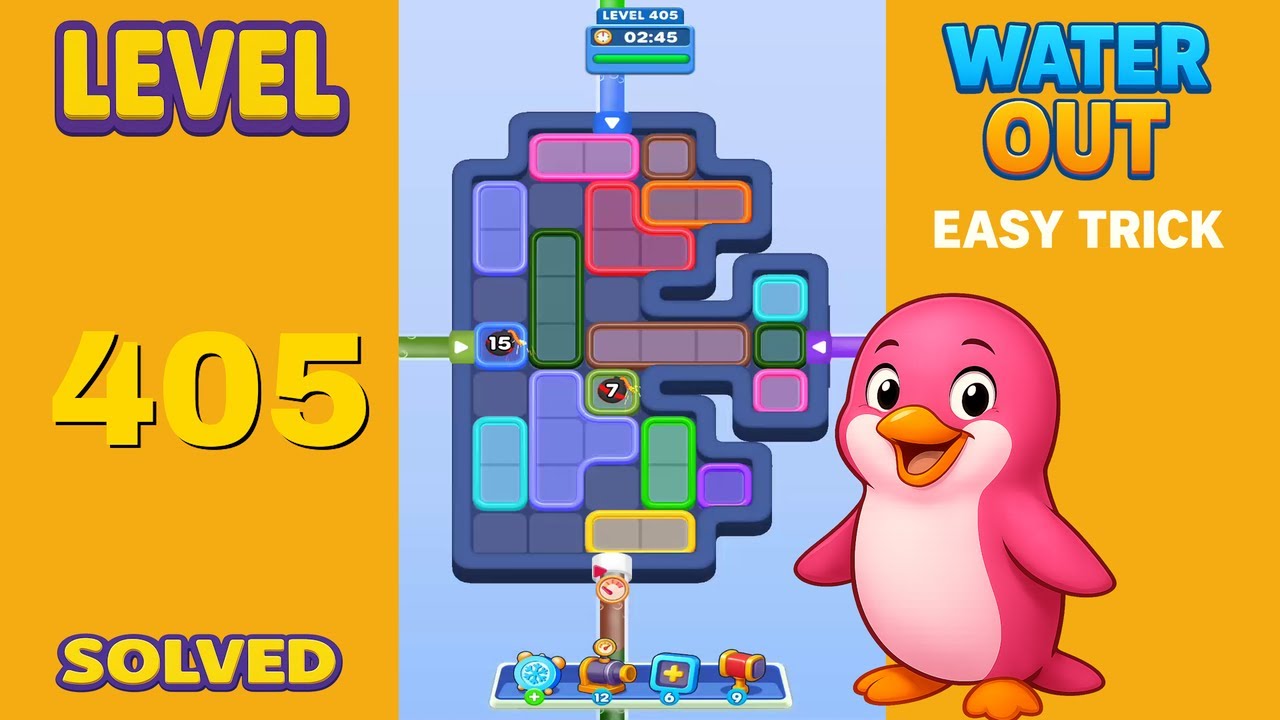 Water Out Puzzle Level 405 &ndash; Walkthrough