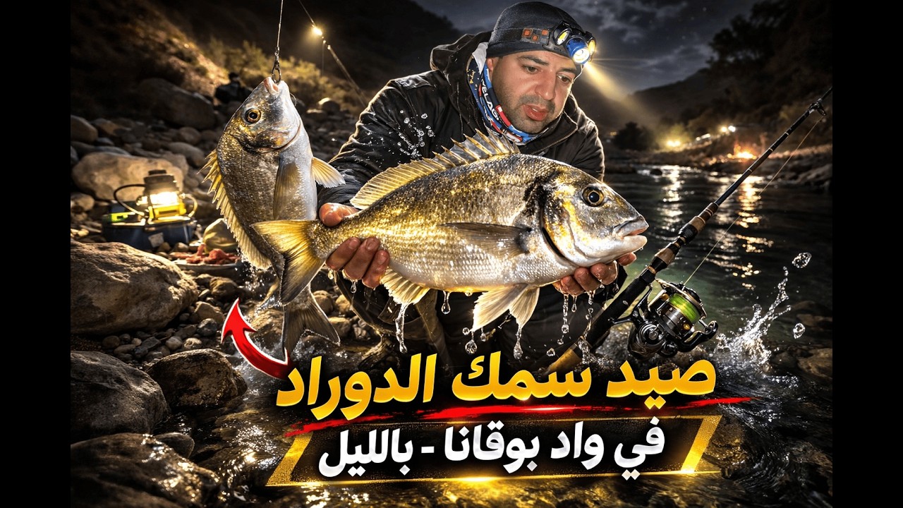 صيد سمك الدوراد في واد بوقانا 🎣 سر النجاح في الحالة القمرية 