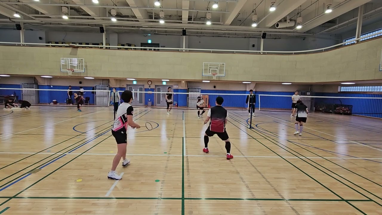 260304(윤정님.지훈님)VS(관기님.한필님)#배드민턴 경기영상