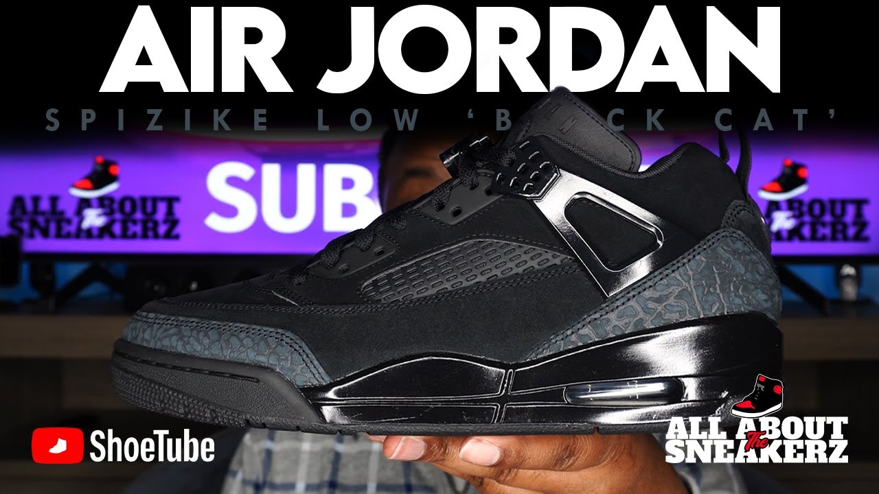 AIR JORDAN SPIZIKE LOW 'BLACK CAT' UNBOXING & REVIEW!!