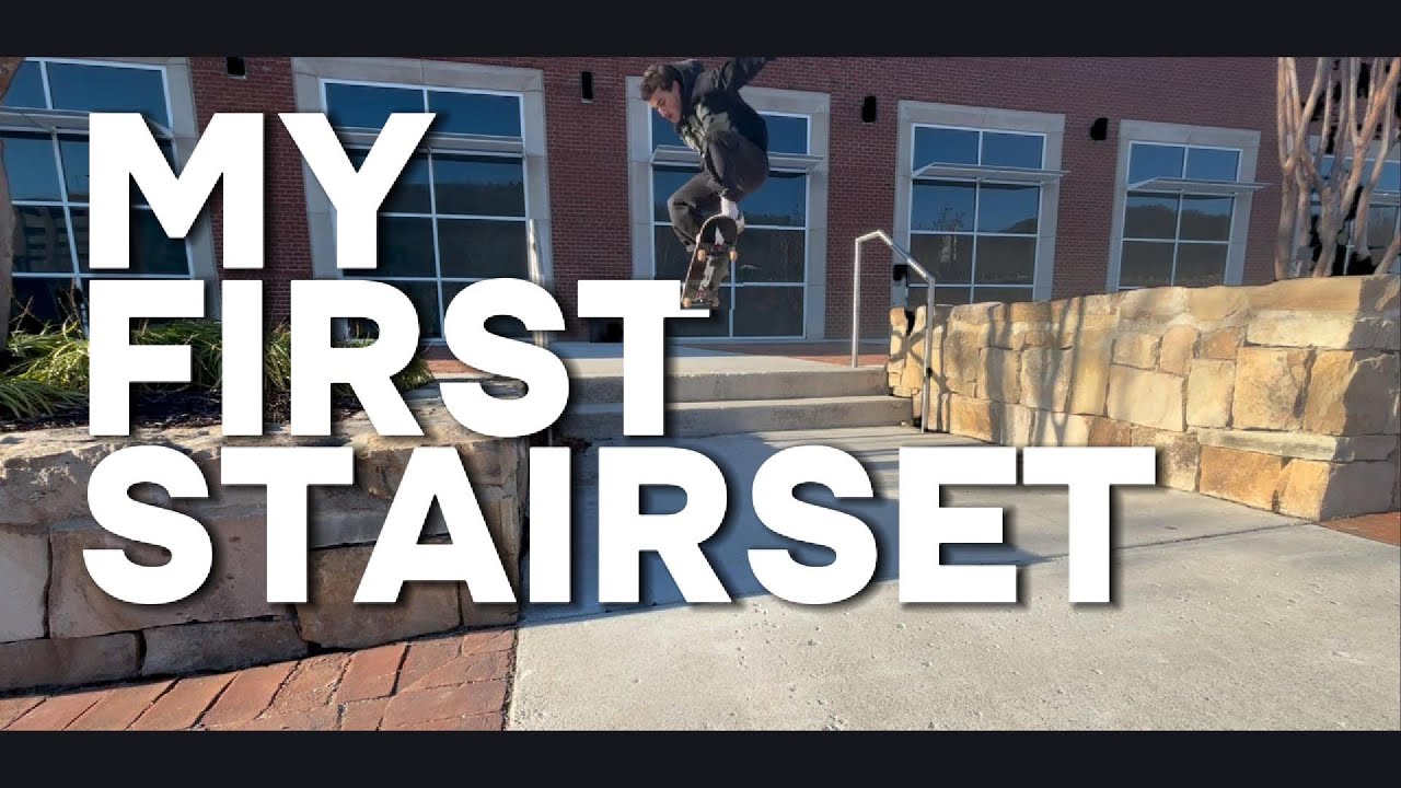 They kicked me out of this skate spot! | My first stairset skate vlog