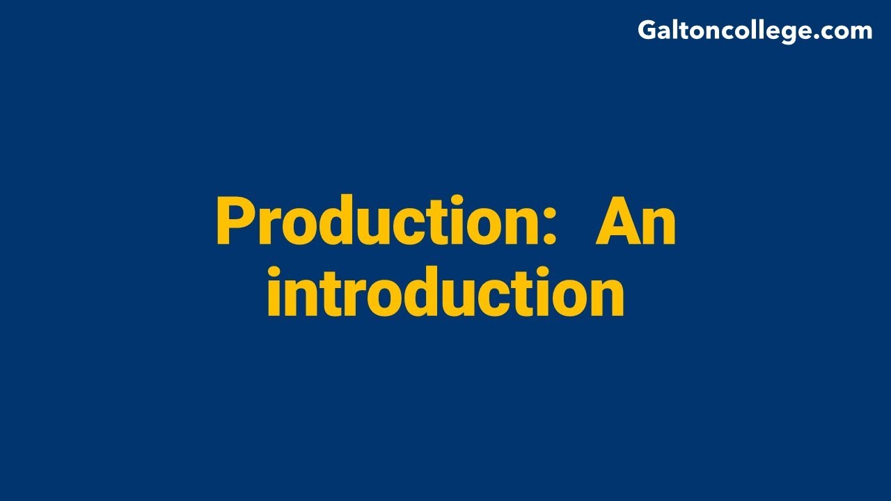 Production Introduction