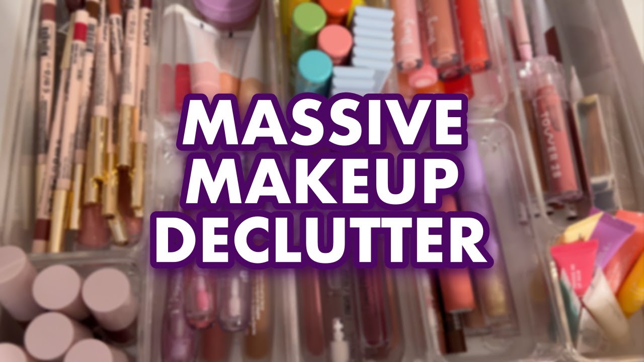 HUGE MAKEUP DECLUTTER : getting rid of 150+ lip products!