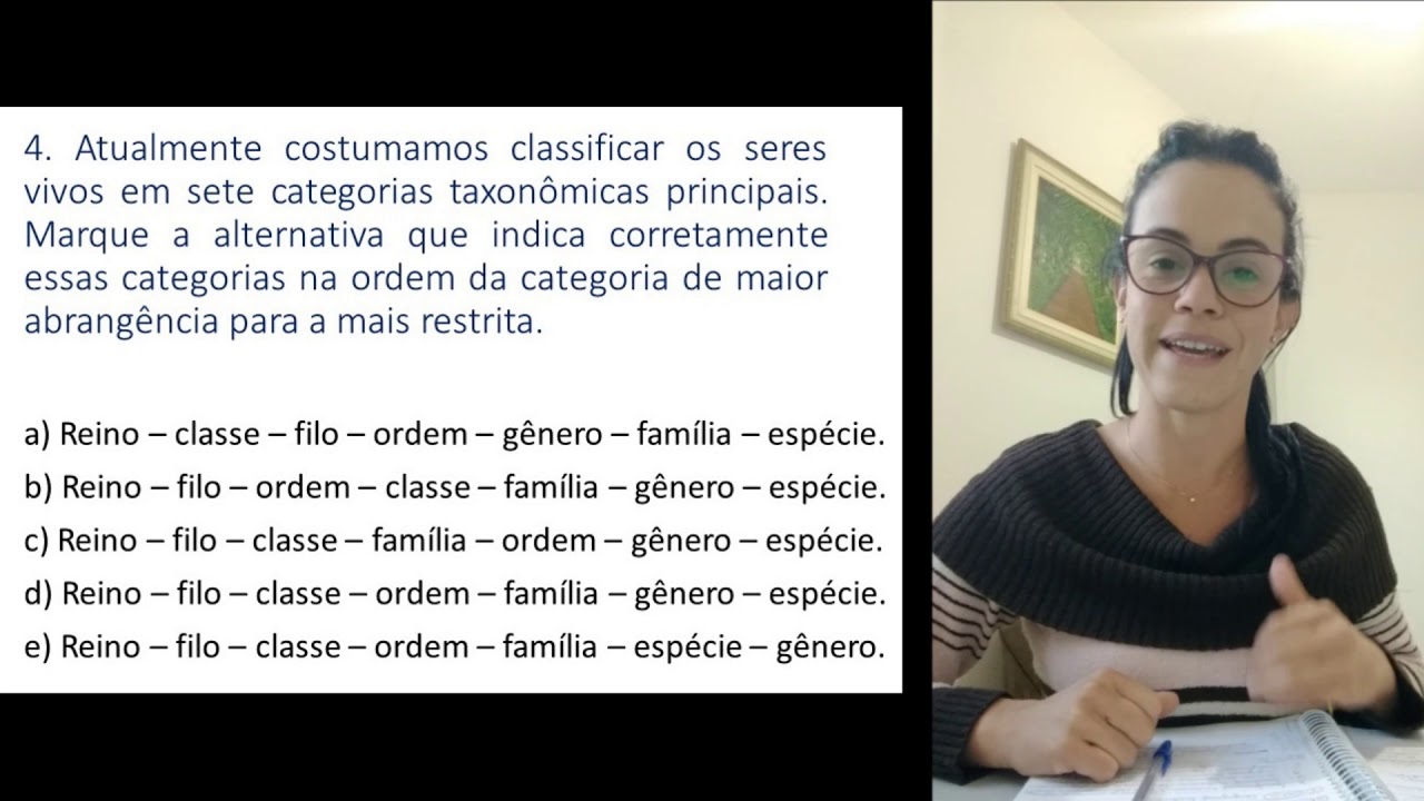 Resolução de Exercícios - Classificação dos Seres Vivos e Reino Monera.