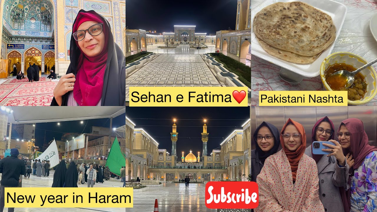 New year celebrations in Najaf❤️ Sehan e Fatima Visit❤️ Pakistani Nashta in Iraq 🇮🇶