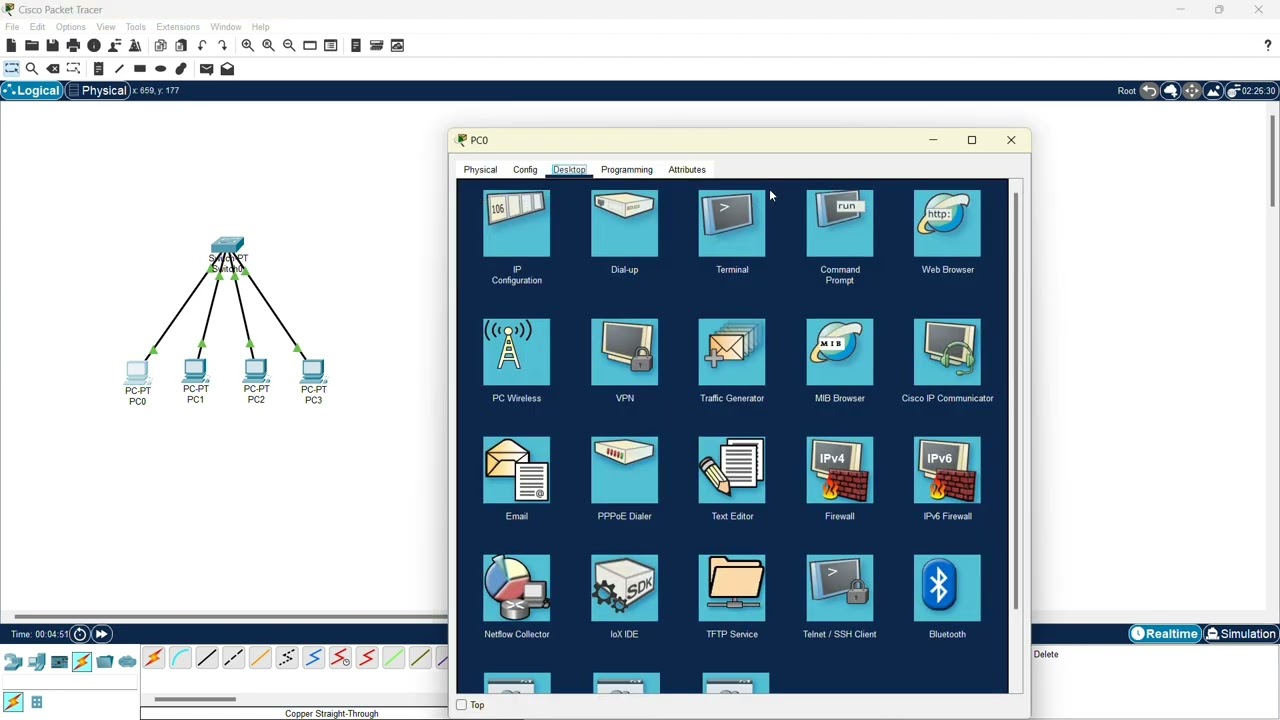 KONFIGURASI LAN MENGGUNAKAN CISCO PACKET TRACER 