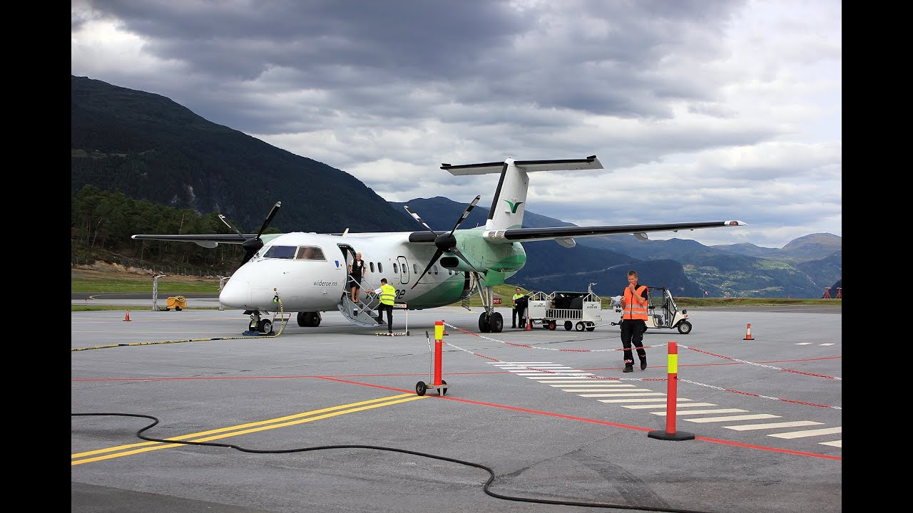 Wideroe Dash 8 Calm and Smooth Full Flight from Oslo to Sandane, Anda[HD]