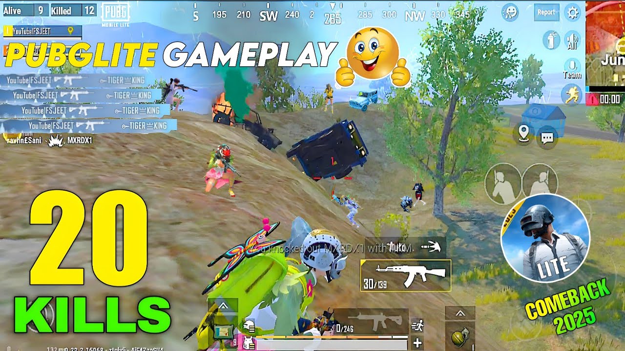 20 KILLS 🥶 PUBG LITE COMEBACK 2025 SOLO VS SQUAD FULL RUSH INTENSE BOOM BAAM GAMEPLAY - IFS JEET 