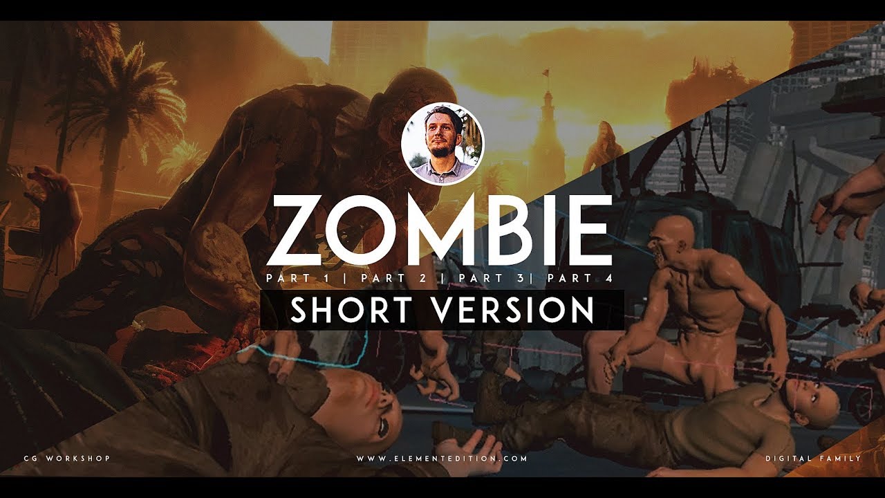 Short version | Создание концепт-арт 2D&3D | Making of "Zombie"