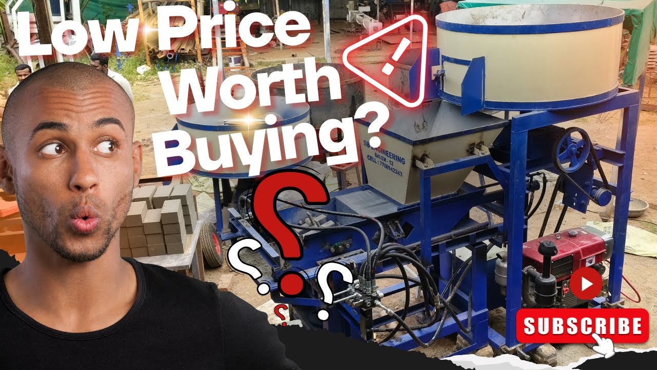 மின்சாரம் இல்லாமலும் இயங்கும் Fly Ash Brick Machine | Diesel Engine Model | Low Cost 7708942243