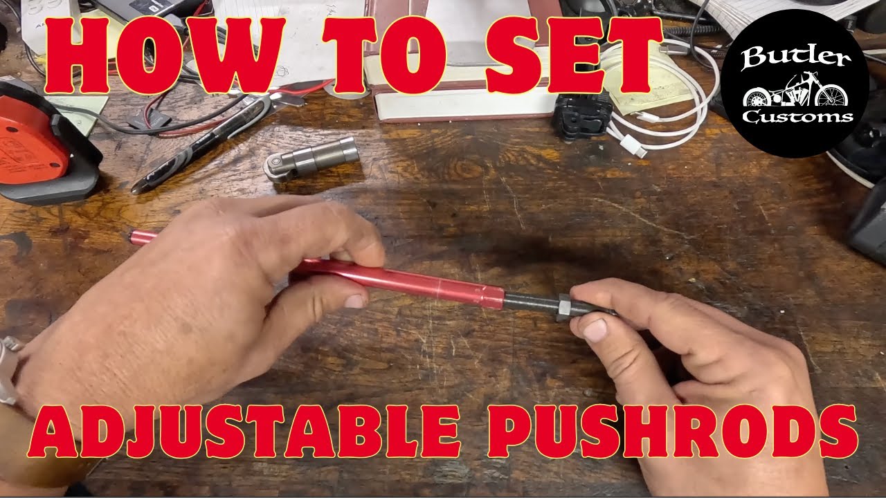 How to set Adjustable Pushrods on a Harley Davidson. Butler Customs