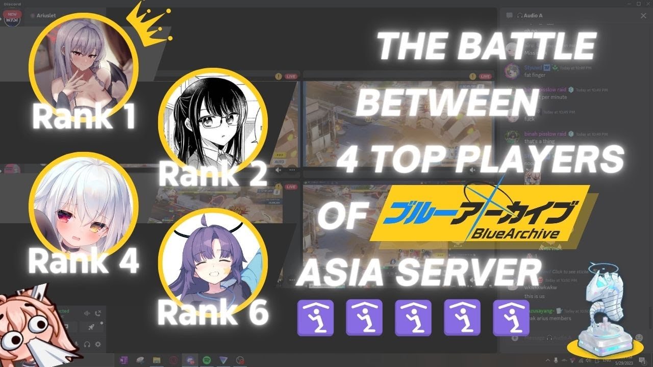 Blue Archive - 4 Horsemen of Asia Top 10's in a Race to 25m
