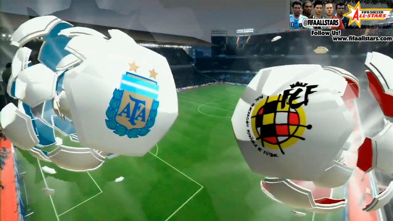 FIFA14 Gameplay Argentina Vs Espa&ntilde;a - FIFAALLSTARS.COM