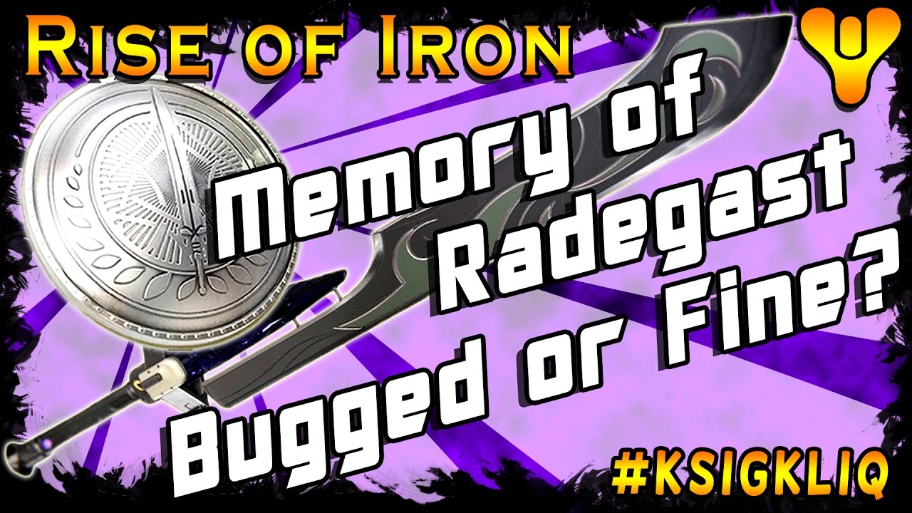 Destiny Rise of Iron Memory of Radegast Glitched or Not?