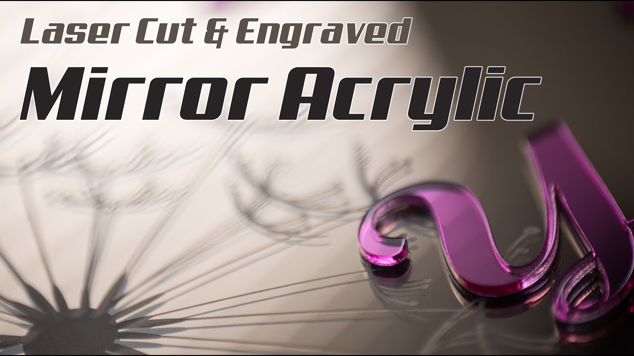 Laser Cut & Engraved Mirror Acrylic: Thunder Bolt  Laser Tutorial