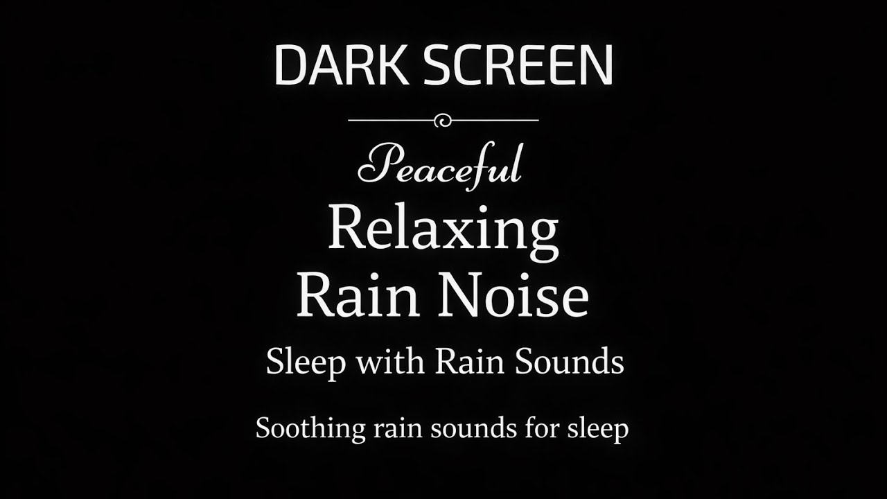 Deep Sleep Rain Sounds – 8 Hours of Relaxing, Steady Rain