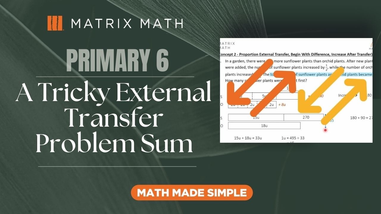 A Tricky External Transfer Problem Sum | PSLE Challenge