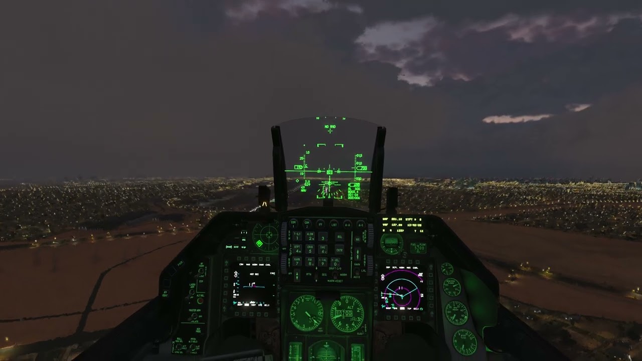 DCS F-16C (AA missiles + 3 fuel tanks ) Landing at Dubai intl. Airfield
