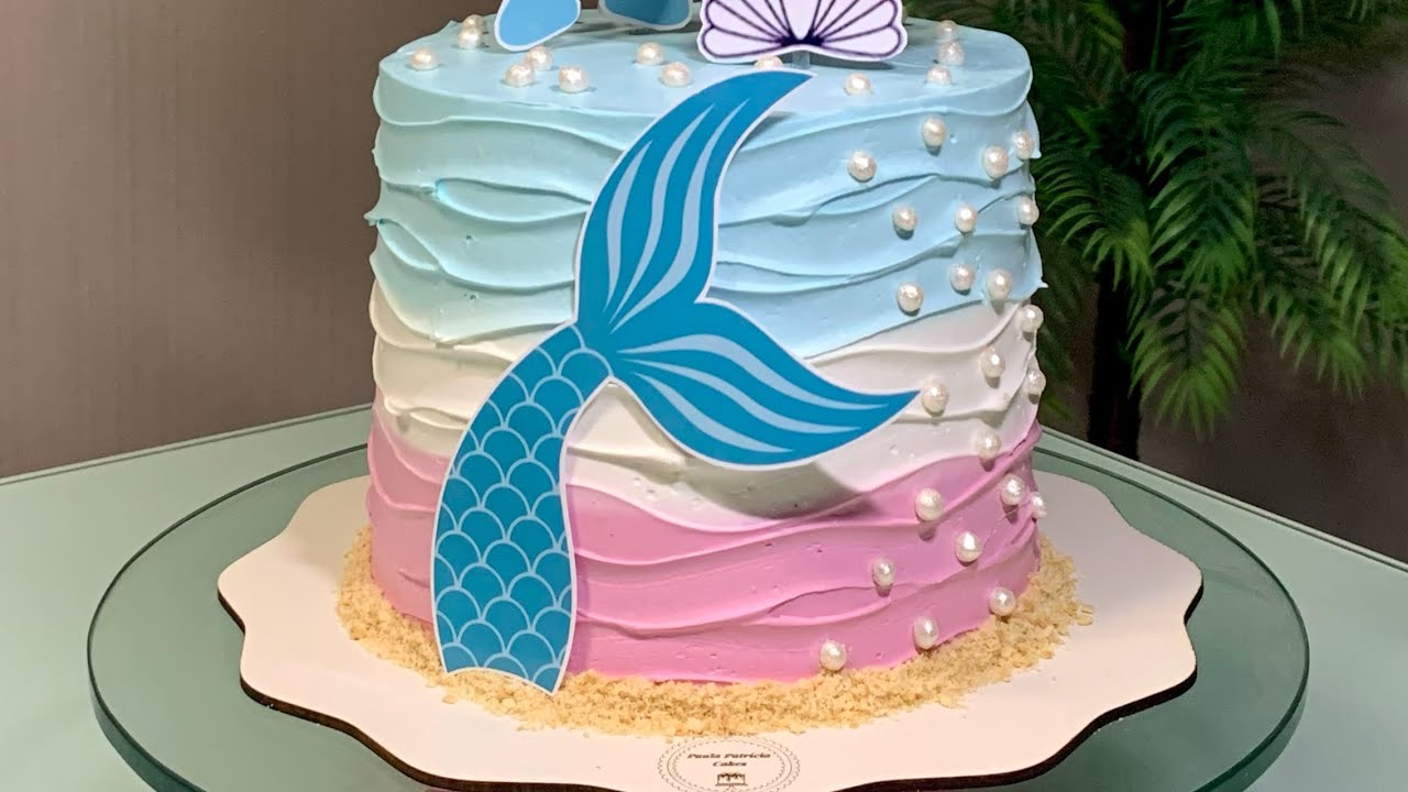 Bolo Tema Sereia Chantininho/ Fundo do Mar / Mermaid Theme Cake Chantininho / Deep Sea