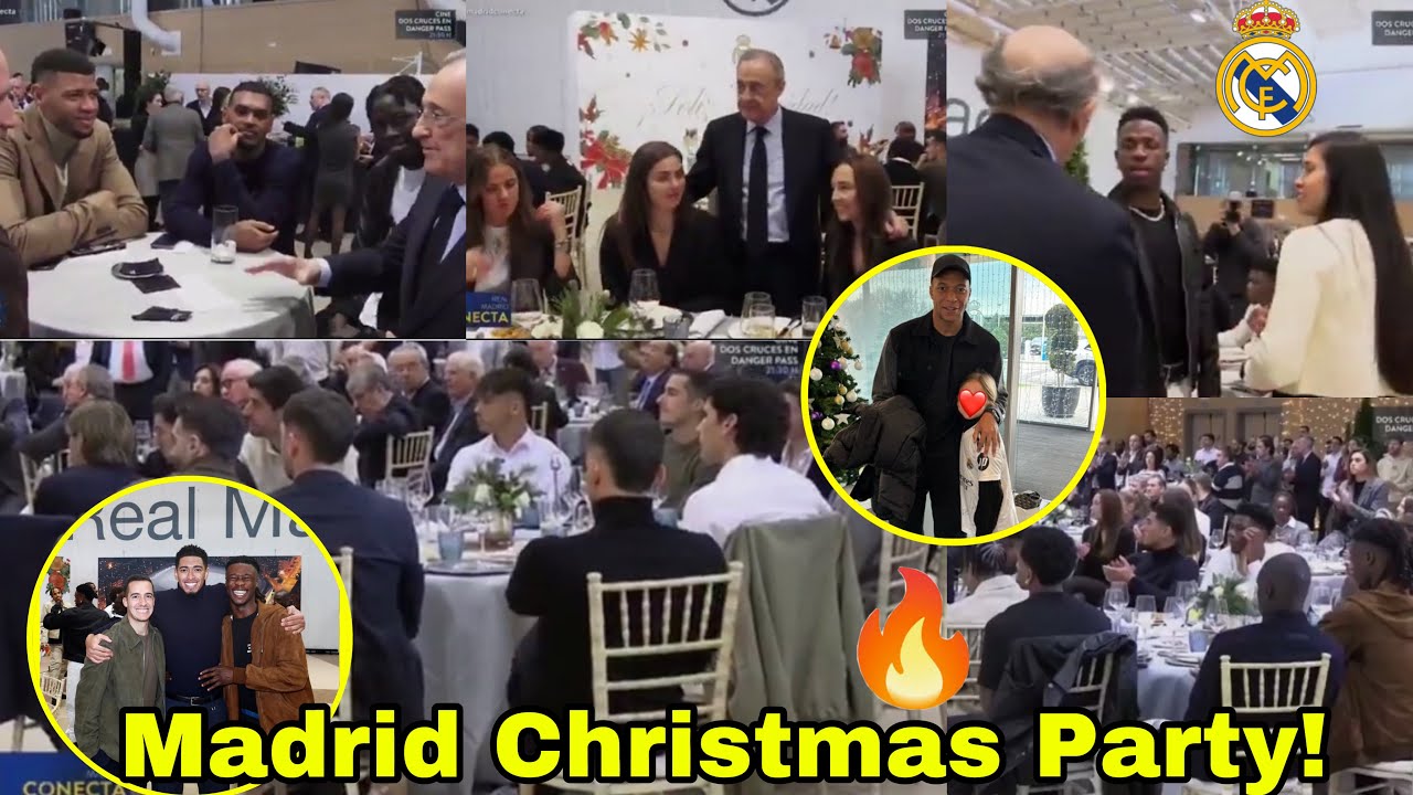 Рождественская вечеринка «Реал Мадрид» с мужской, женской и баскетбольной командами 🔥Нет Мбаппе |...