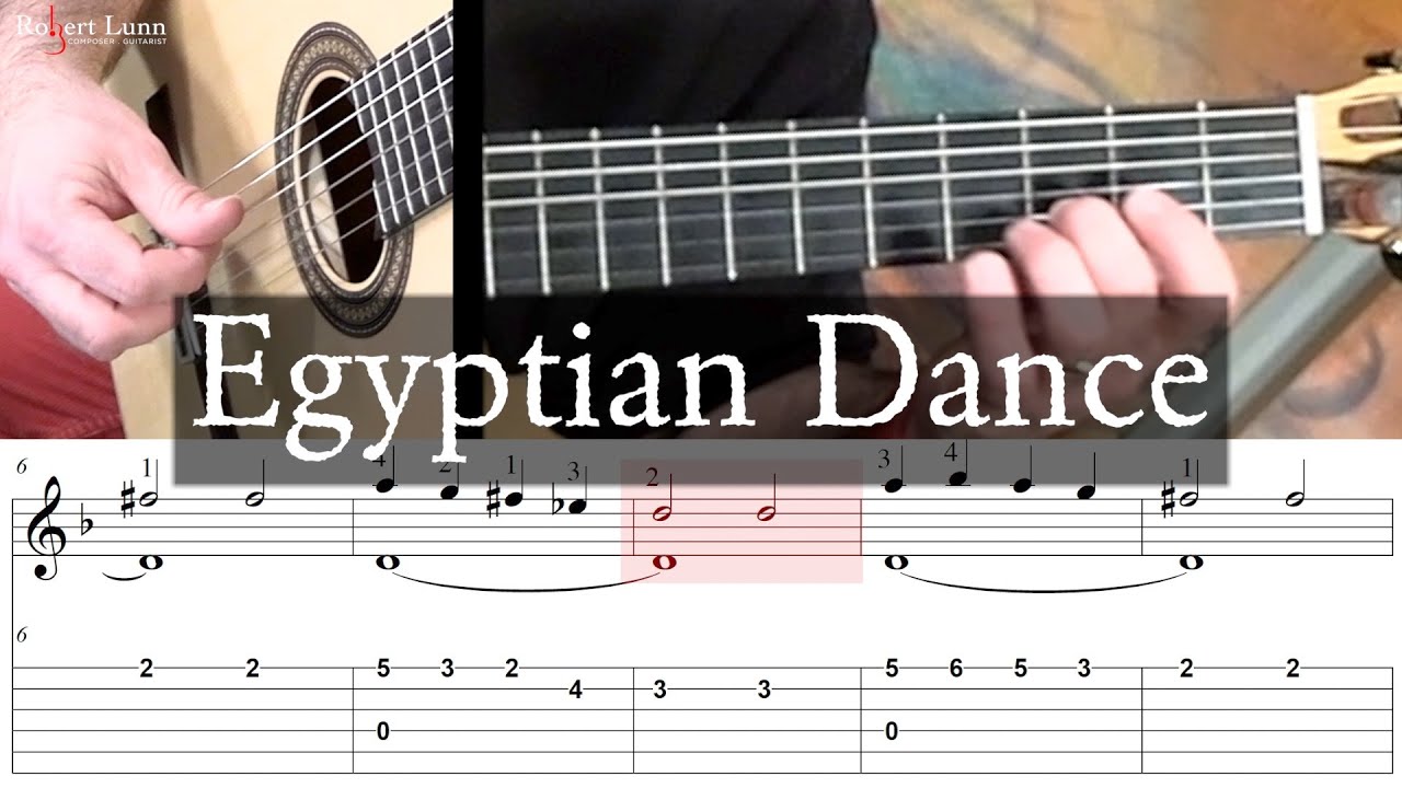 EGYPTIAN DANCE (Saint-Saëns) - Full Tutorial with TAB - Classical Guitar