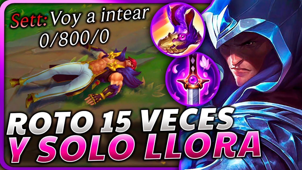 🤣¡LE GANKEO [15 VECES] y SE ENFADA TANTO que DECIDE INTEAR LA PARTIDA! (PIDEN QUE LE REPORTEMOS)
