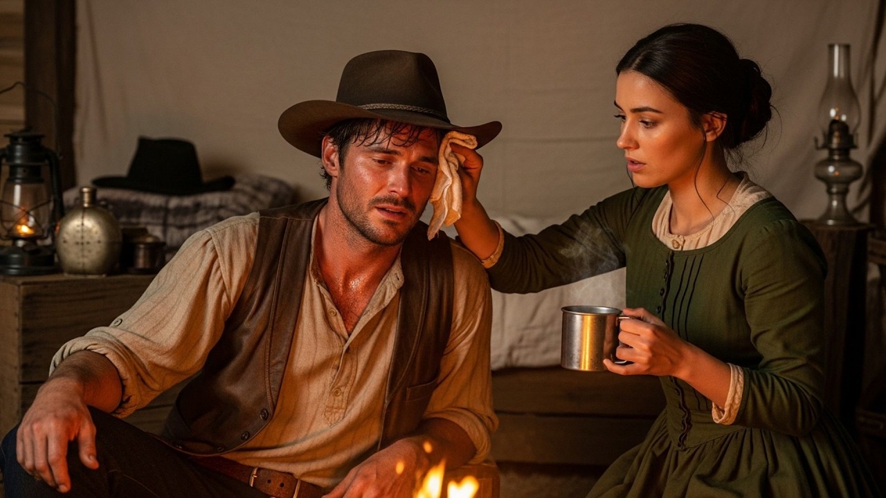 His Hands Shook From A Fever He Was Hiding, She Noticed And Made Him Rest By The Fire