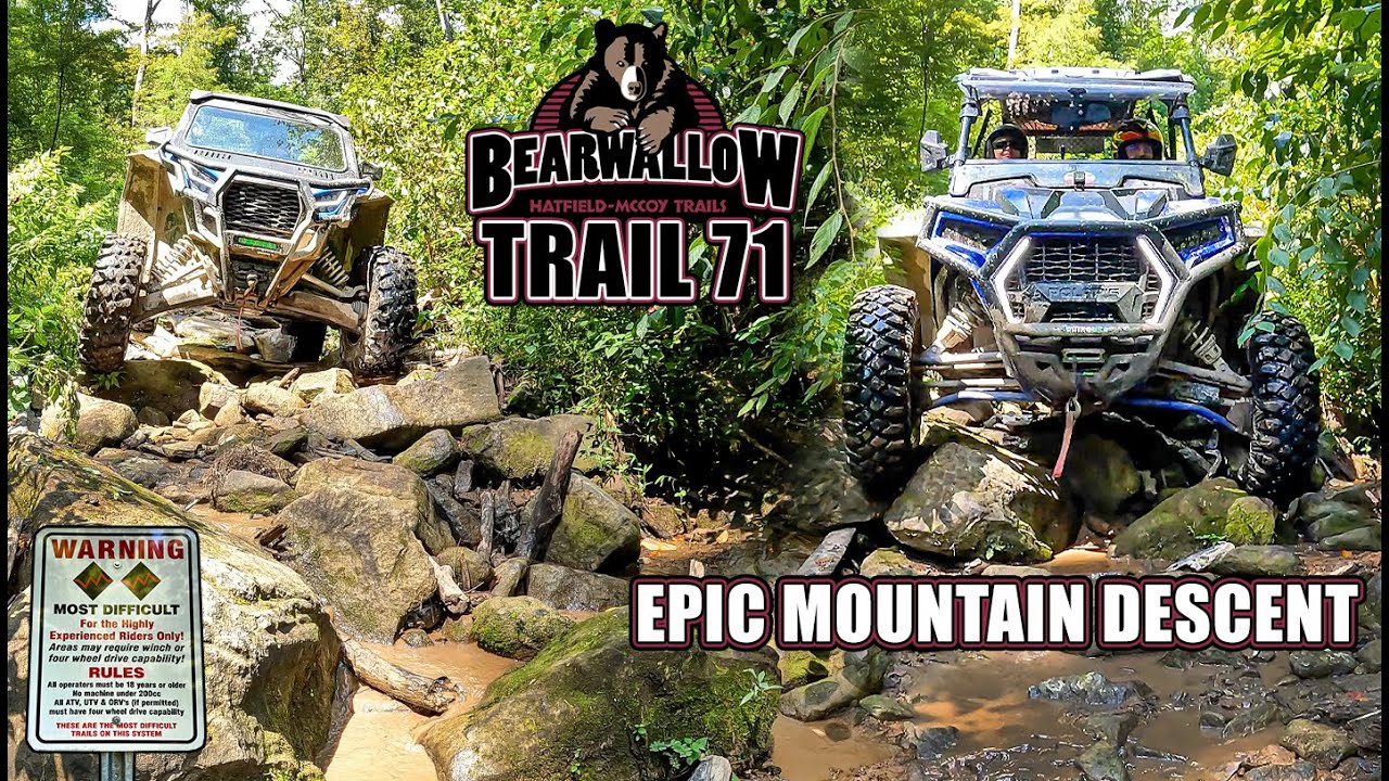 Driving Down a Mountain in a Creek Bed - Bearwallow Trail 71 Hatfield & McCoy West Virginia - EP:08