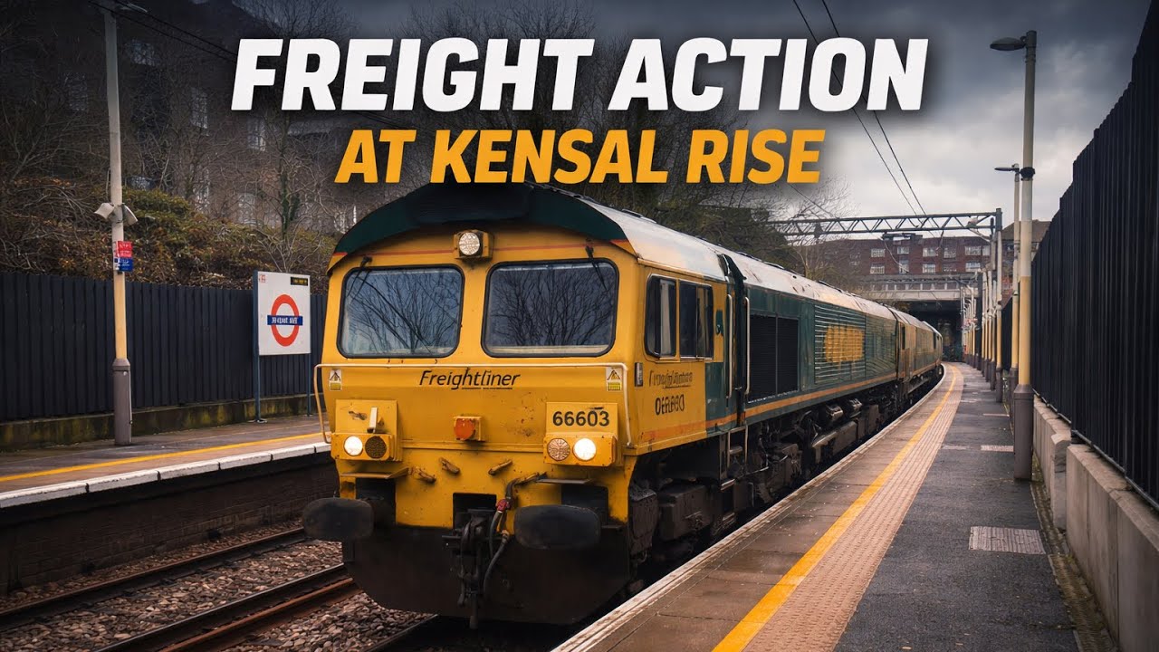 Non-Stop Freight Action at Kensal Rise Station