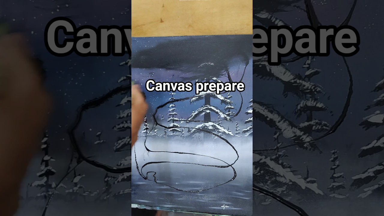 Let's paint on canvas #CanvasPrep #CanvasPreparation #ArtProcess #PaintingPrep #ArtOnCanvas #like