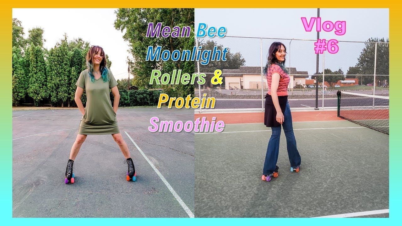Roller Skating Vlog 7, Where are my Moonlight Rollers? Bee Attack, Ear Gauges, and Protein Smoothie