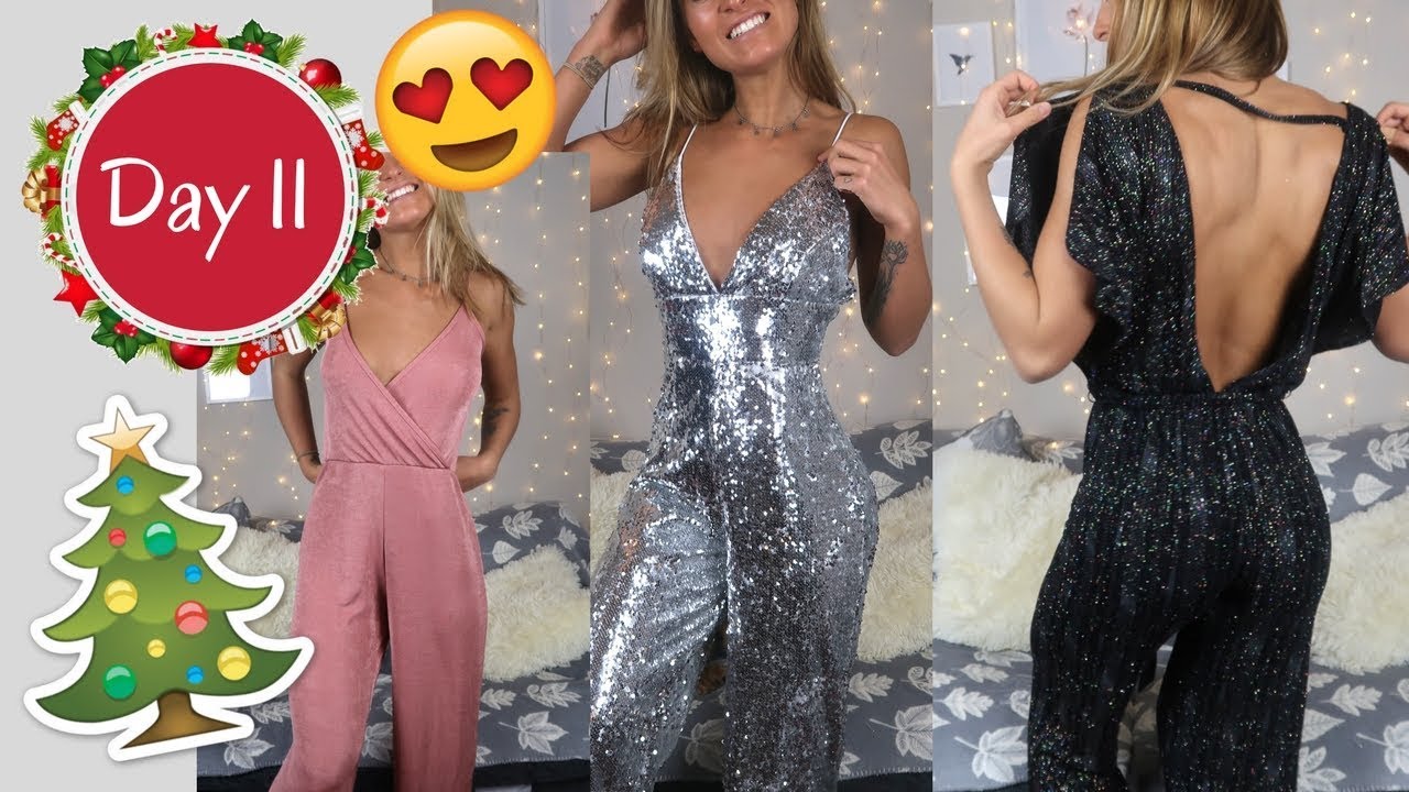 TOP 5 CHRISTMAS PARTY OUTFIT IDEAS 2017 High Street Try On Haul | VLOGMAS DAY 11