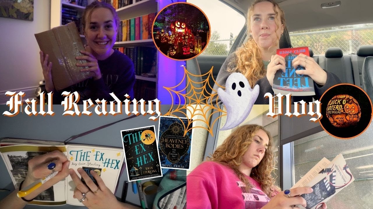 FALL READING VLOG 🍁☕️ book unboxing, mysteries, reading journal, fall activities, studying