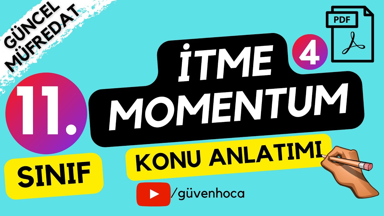 İtme Momentum Tek Boyutta Esnek Olmayan Çarpışma | 11.SINIF AYT FİZİK + PDF