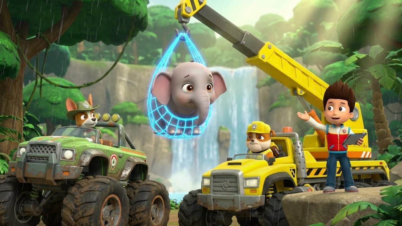 PAW Patrol: Rescue Wheels – The Deep Mud Elephant Lift! 🐘🛞 | Monster Truck Rescue, Jungle Adventure