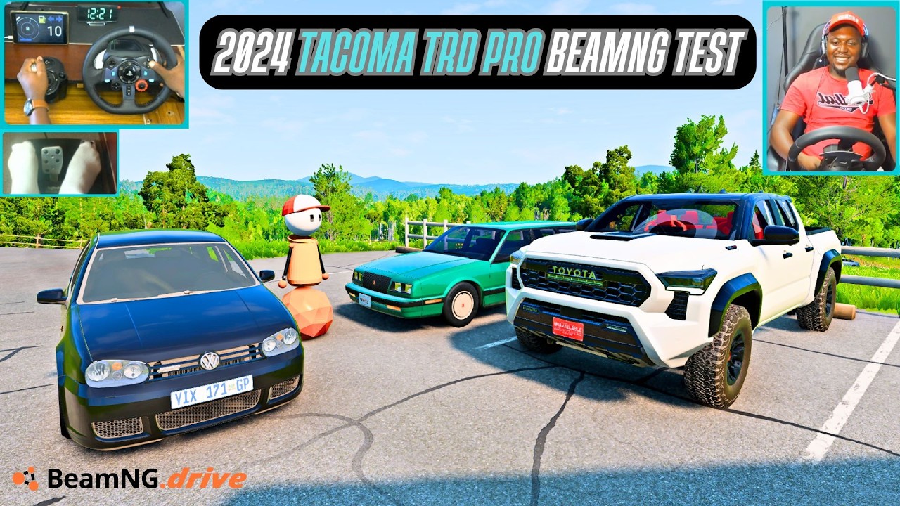 Driving 2024 Toyota Tacoma TRD Pro Mod Test | BeamNG Realistic Off-Road Using Logitech G29