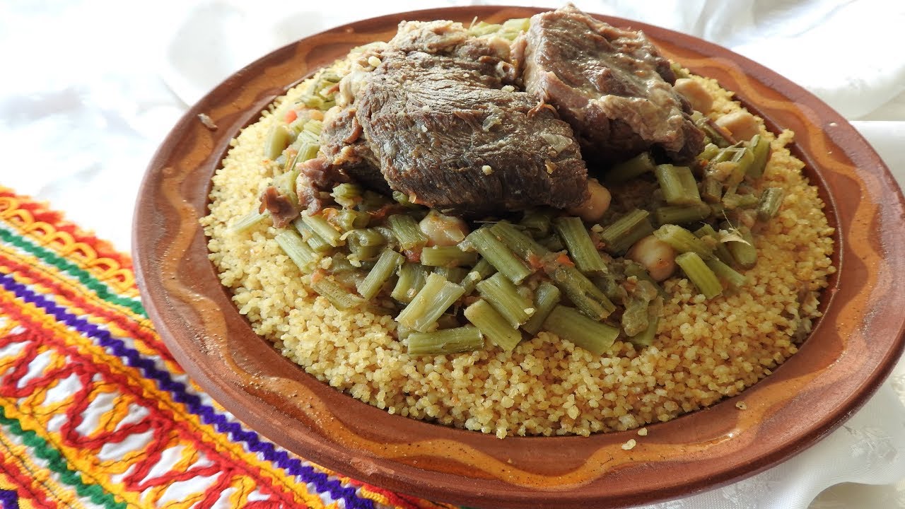 Couscous aux chardons d’Espagne (seksou sthlitsen) (traduction en francais)