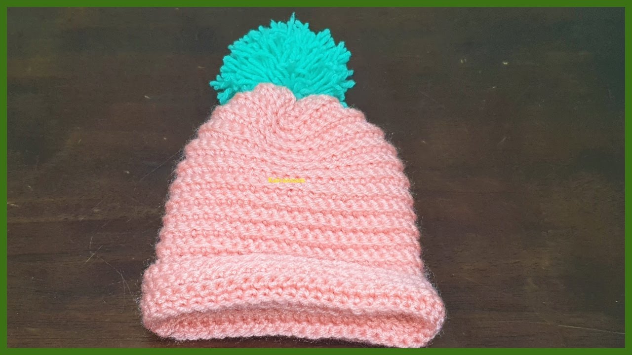 Woolen Crochet Baby Cap- Easy Tutorial /உல்லன் நூல் குல்லா தைக்கலாம் / தொப்பி