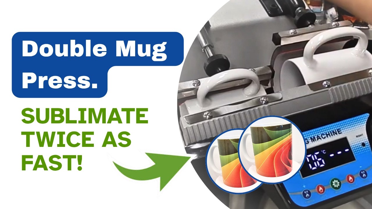 Freesub Double Mug Press   Sublimation 11 oz Mug