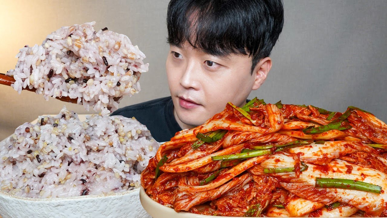 [와차밥] 매운겉절이 고봉밥 요리 먹방 Spicy Kimchi ASMR MUKBANG REAL SOUND EATING SHOW